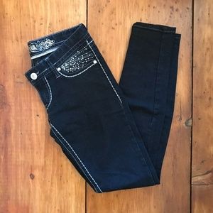 Dark embellished Express Jeans Size 4